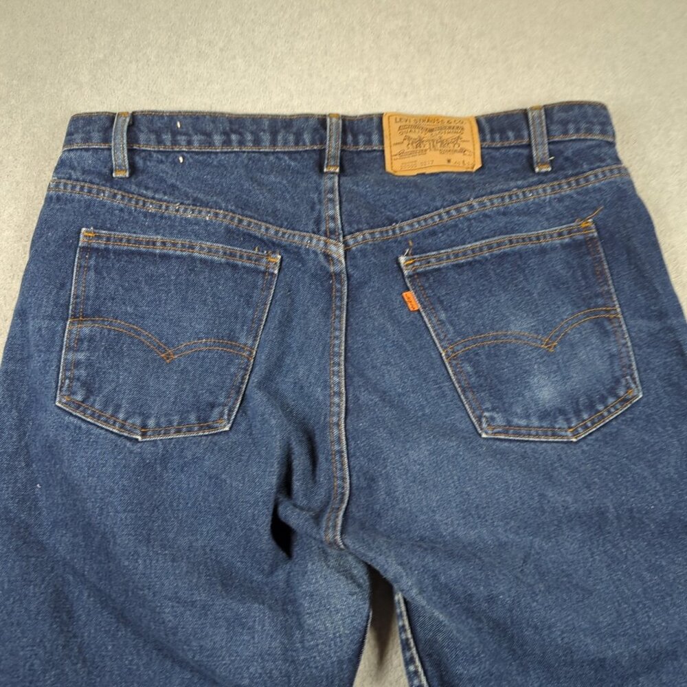 Vintage Levis 505 Jeans Men 40x34 (Actual 38x34) Straight Leg Orange Tab USA 80s - Picture 2 of 10